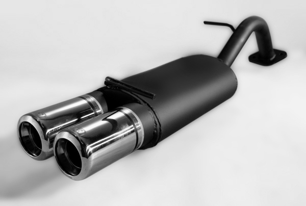 Image of Ulter Sport Uitlaat Demper Dual Tip Zwart Staal Toyota Yaris