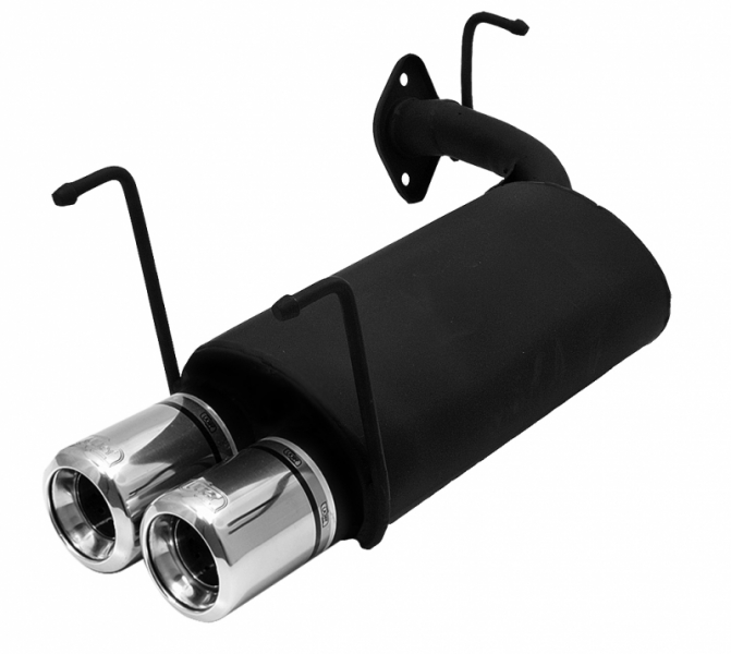Image of Ulter Sport Uitlaat Demper Dual Tip Zwart Staal Toyota Corolla