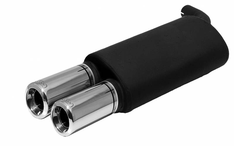 Image of Ulter Sport Uitlaat Demper Dual Tip Zwart Staal Toyota Corolla