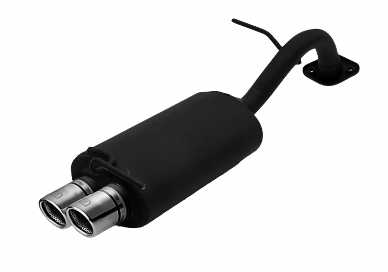 Image of Ulter Sport Uitlaat Demper Dual Tip Zwart Staal Toyota Yaris