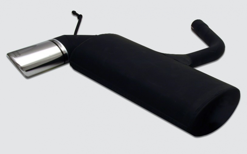 Image of Ulter Sport Uitlaat Demper Dual Tip Zwart Staal Volkswagen Golf