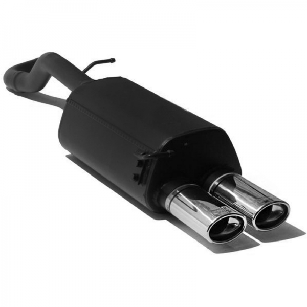 Image of Ulter Sport Uitlaat Demper Dual Tip Zwart Staal Volkswagen Golf