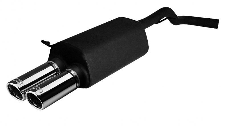 Image of Ulter Sport Uitlaat Demper Dual Tip Zwart Staal Volkswagen Golf