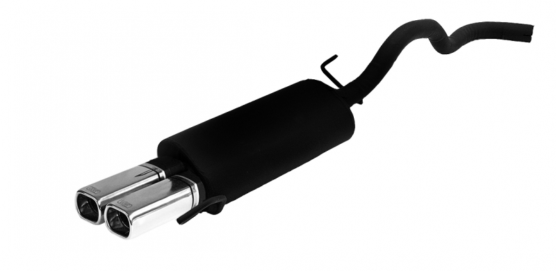 Image of Ulter Sport Uitlaat Demper Dual Tip Zwart Staal Volkswagen Polo