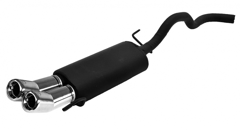 Image of Ulter Sport Uitlaat Demper Dual Tip Zwart Staal Volkswagen Polo
