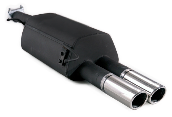 Image of Ulter Sport Uitlaat Demper Dual Tip Zwart Staal Volkswagen Passat