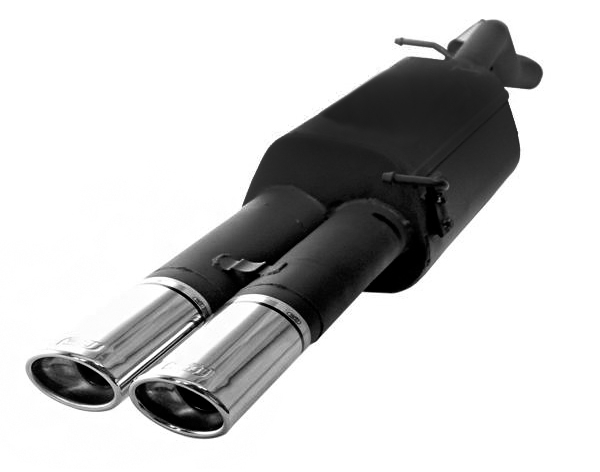 Image of Ulter Sport Uitlaat Demper Dual Tip Zwart Staal Volkswagen Bora