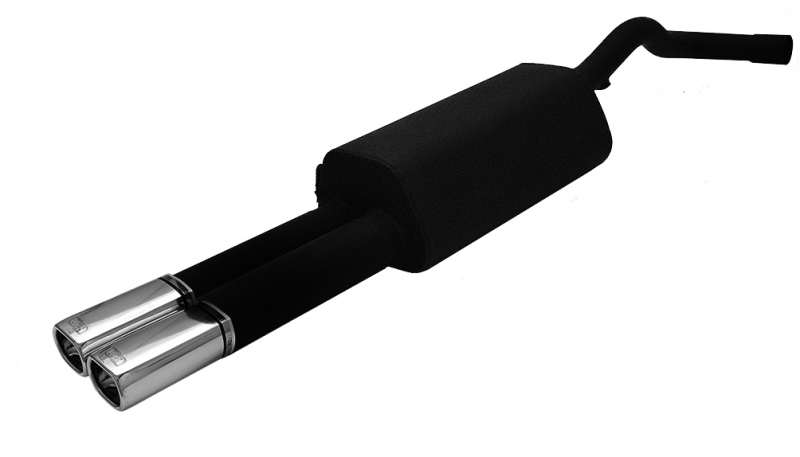 Image of Ulter Sport Uitlaat Demper Dual Tip Zwart Staal Volkswagen Bora