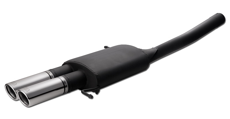 Image of Ulter Sport Uitlaat Demper Dual Tip Zwart Staal Volkswagen Passat