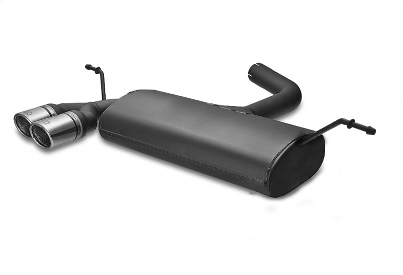Image of Ulter Sport Uitlaat Demper RS Dual Tip Zwart Staal Volkswagen Golf