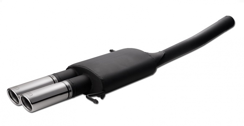Image of Ulter Sport Uitlaat Demper RS Dual Tip Zwart Staal Volkswagen Passat