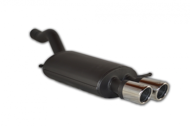 Image of Ulter Sport Uitlaat Demper RS Dual Tip Zwart Staal Volkswagen Golf