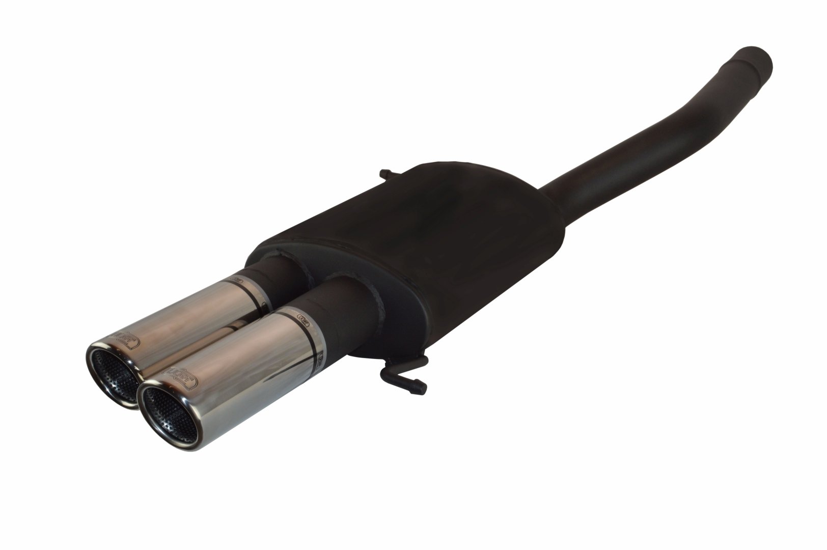 Image of Ulter Sport Uitlaat Demper Dual Tip Zwart Staal Volkswagen Polo