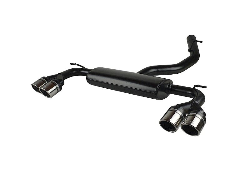 Image of Ulter Sport Uitlaat Demper Dual Tip Zwart Staal Volkswagen Golf
