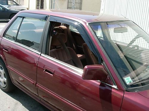 Image of SK-Import Voor en Achter Zijwindscherm Plak JDM Style 4-Deurs Smoke Kunststof Honda Civic