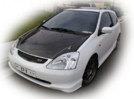 Image of AeroworkS Motorkap OEM Style Carbon Honda Civic
