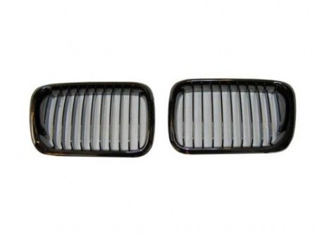 Image of AeroworkS Grill Black Smoke Style Zwart ABS Plastic BMW 3-serie Pre LCI