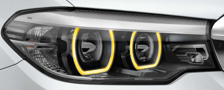 Image of SK-Import Voor Dagrijverlichting LED Geel BMW 5-serie,6-serie