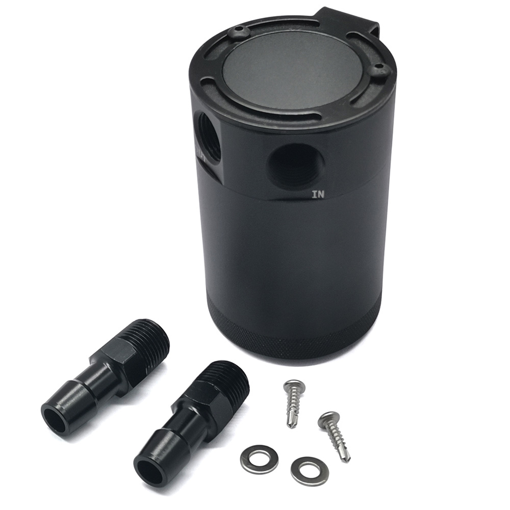 Image of SK-Import Olie Opvang Tank 3/8 Inch NPT Zwart 300ml Aluminium