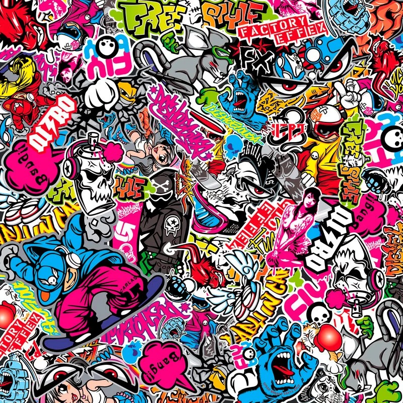 Image of SK-Import Sticker Folie Graffiti Design 1 Stickerbomb Vinyl