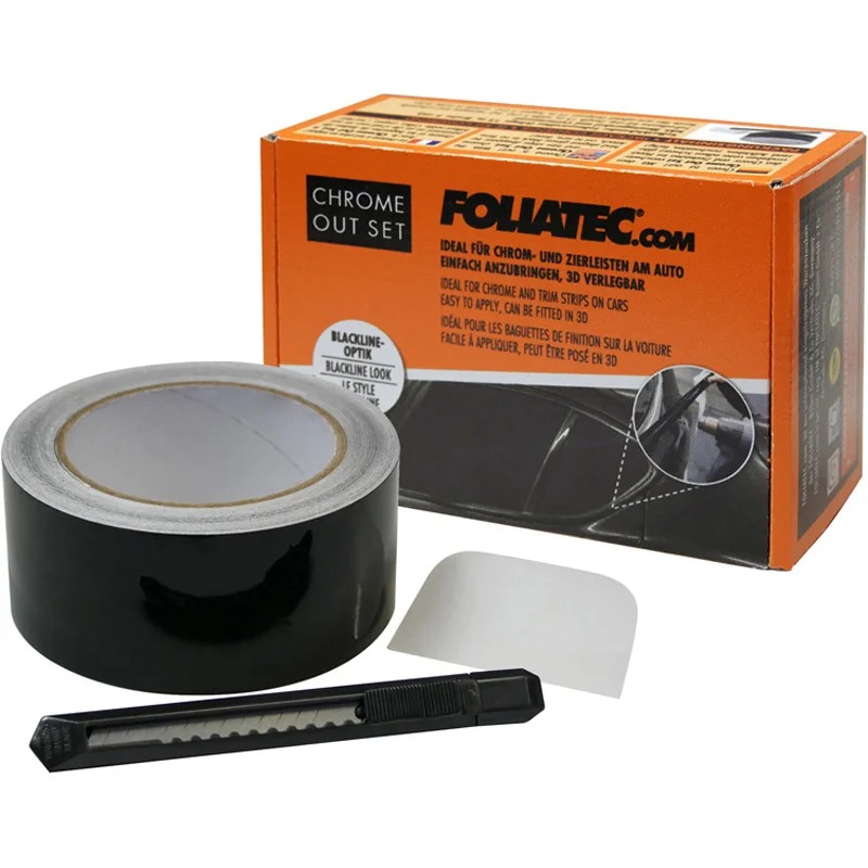 Image of Foliatec Wrap Folie De-Chrome Matzwart Vinyl