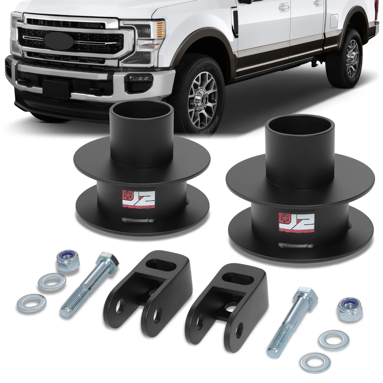 Image of J2 Engineering Voor Lift Kit Zwart Staal Ford F250,F350