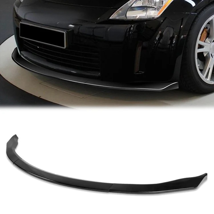 Image of ABS Dynamics Voor Bumper Lip GT-Style Driedelig Glanzend Zwart ABS Plastic Nissan 350Z