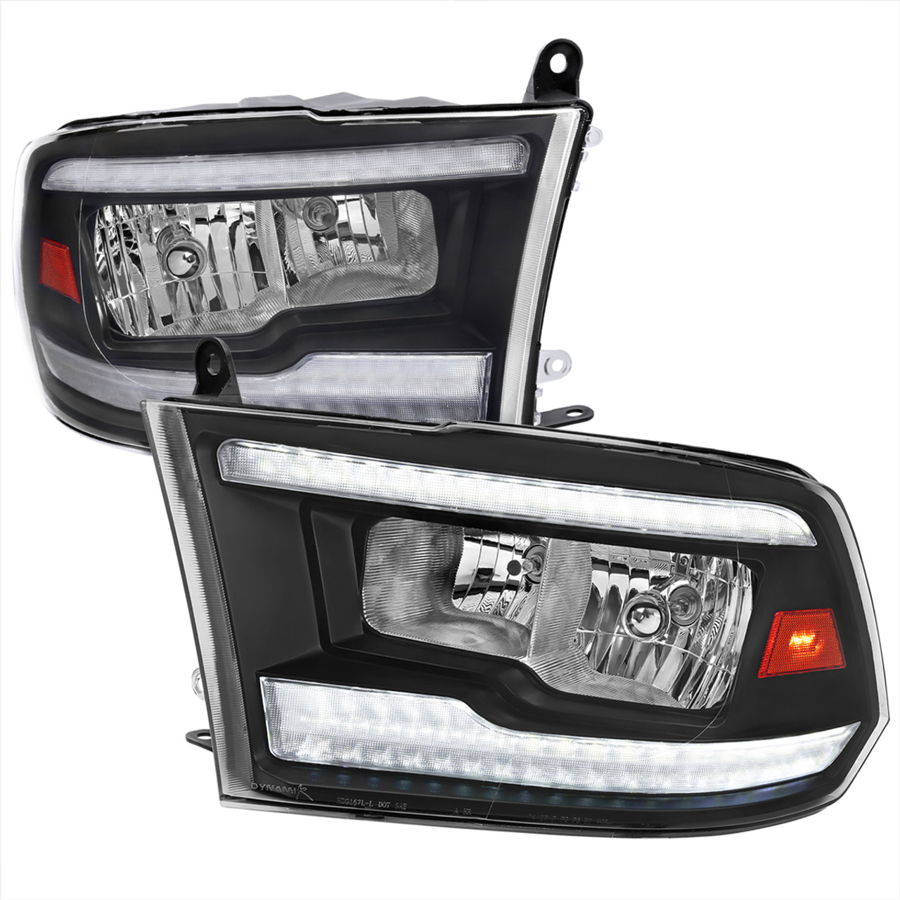 Image of SK-Import Koplampen Black Housing Heldere Lens Dodge Ram