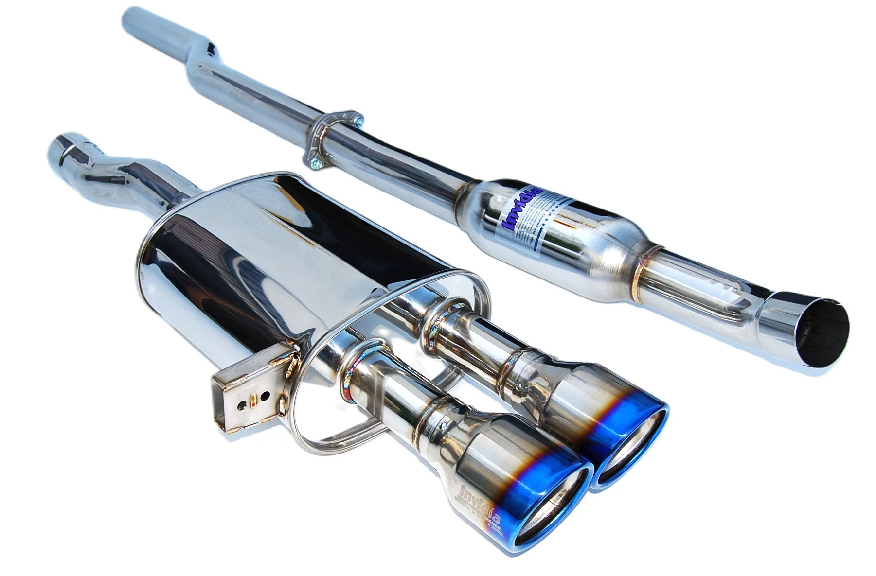 Image of Invidia Cat-back Uitlaatsysteem Q300 Titanium Tip 60mm Roestvrij Staal Mini Cooper Cooper S