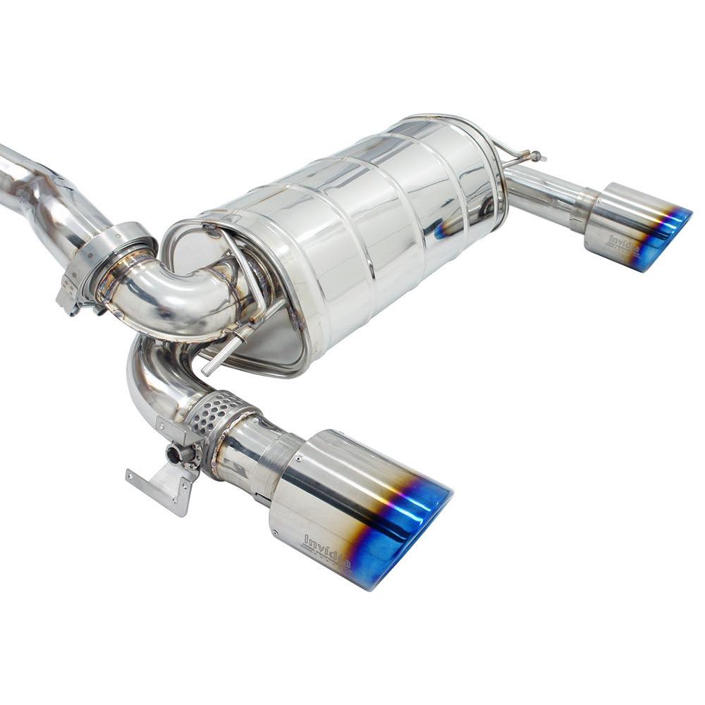 Image of Invidia Cat-back Uitlaatsysteem Q300 Titanium Enkelwandig Uitlaat Tip Cover 76mm Roestvrij Staal Ford Focus