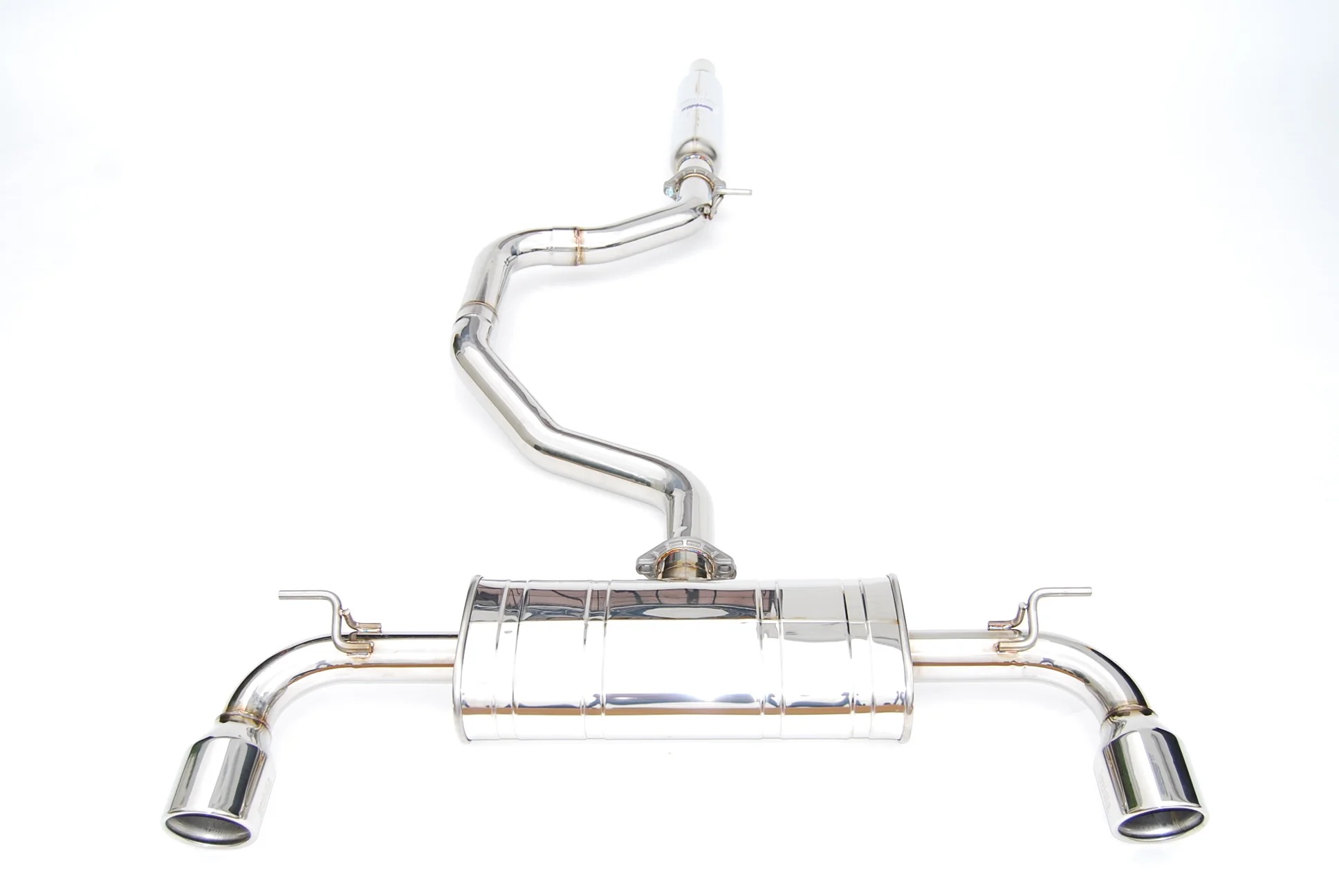 Image of Invidia Cat-back Uitlaatsysteem Q300 RVS Dubbelwandige Uitlaat tip 76mm Roestvrij Staal Volkswagen Golf