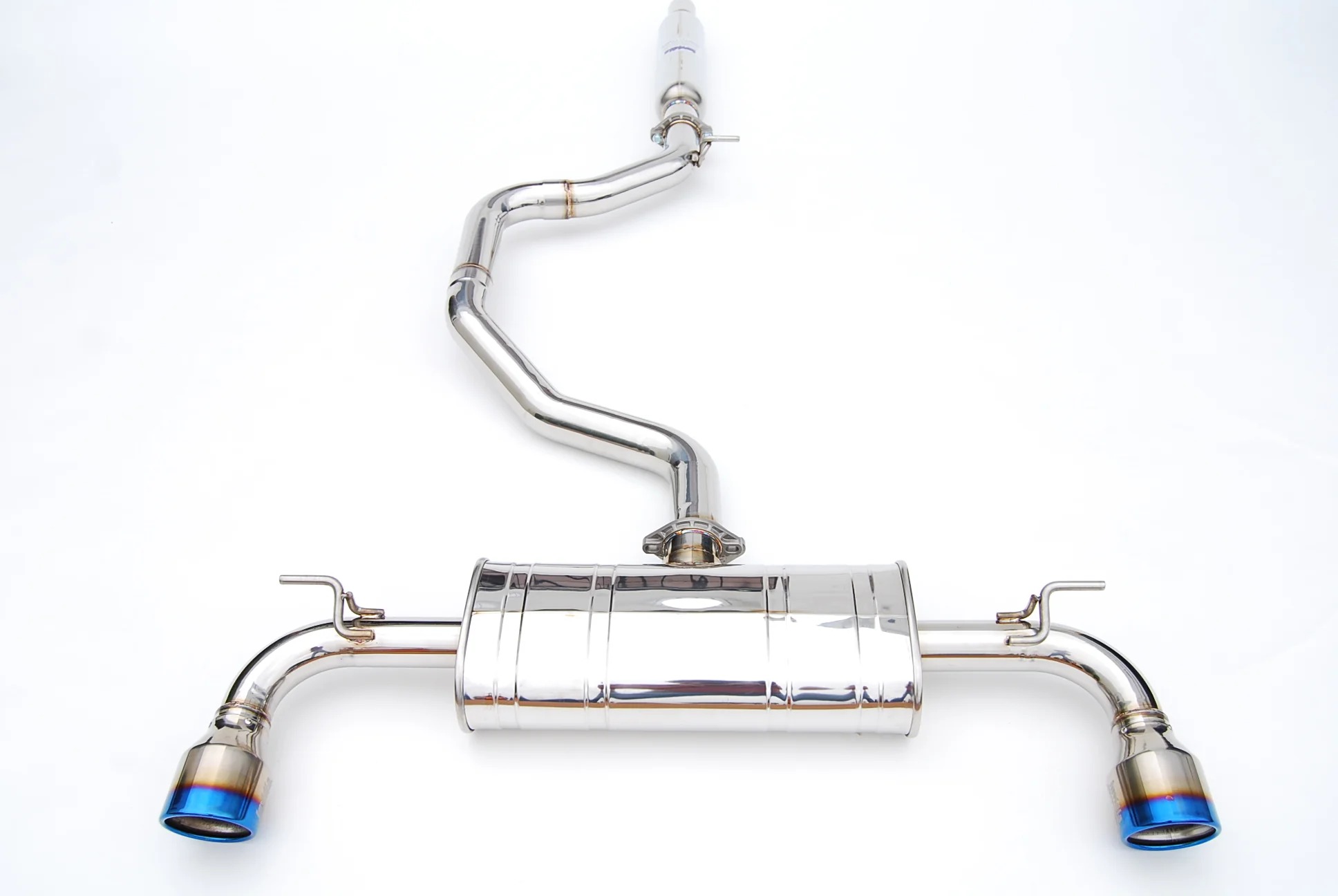 Image of Invidia Cat-back Uitlaatsysteem Q300 Titanium Dubbelwandig Uitlaat Tip Cover 76mm Roestvrij Staal Volkswagen Golf