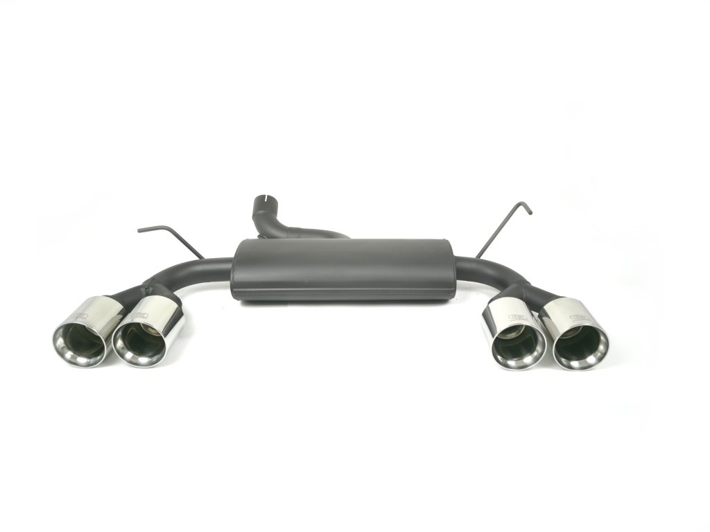 Image of Ulter Sport Uitlaat Demper Dual Tip Zwart Staal Jeep Wrangler