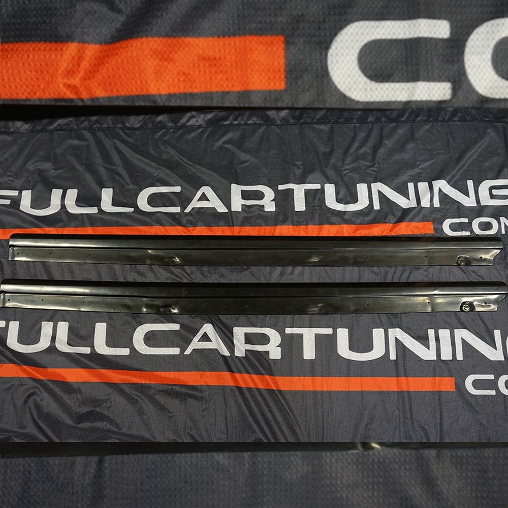 Image of PU Design Side Skirts Spoon Style TWEEDE KANS Zwart Polyurethane