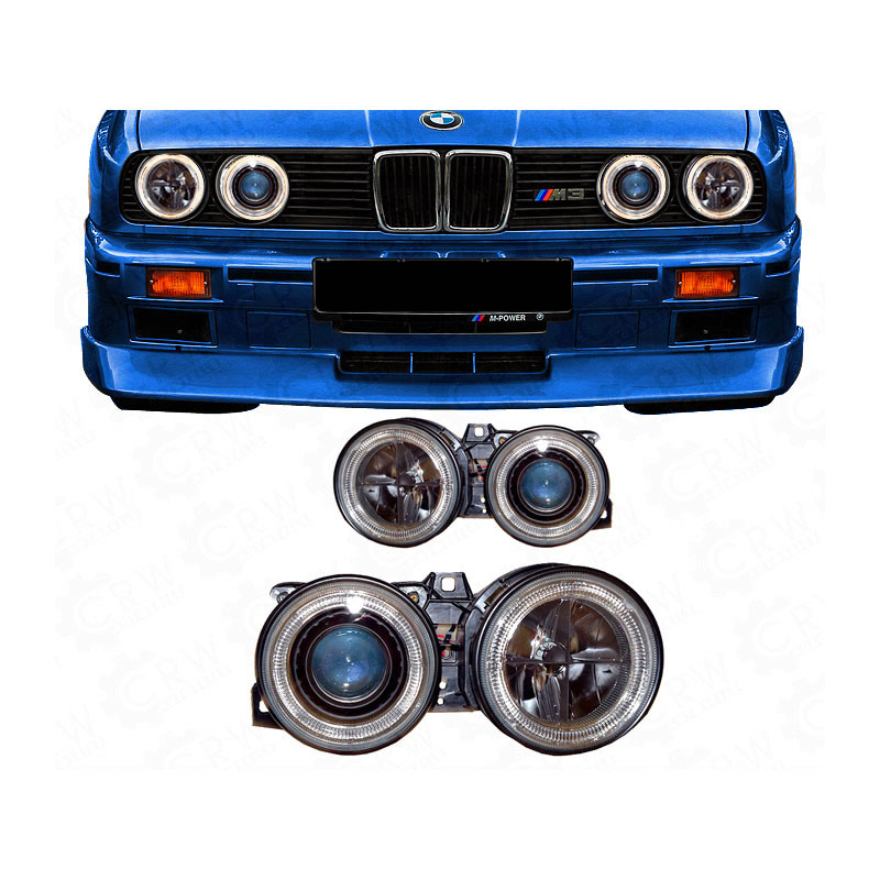 Image of DEPO Koplampen Angel Eyes Black Housing BMW 3-serie