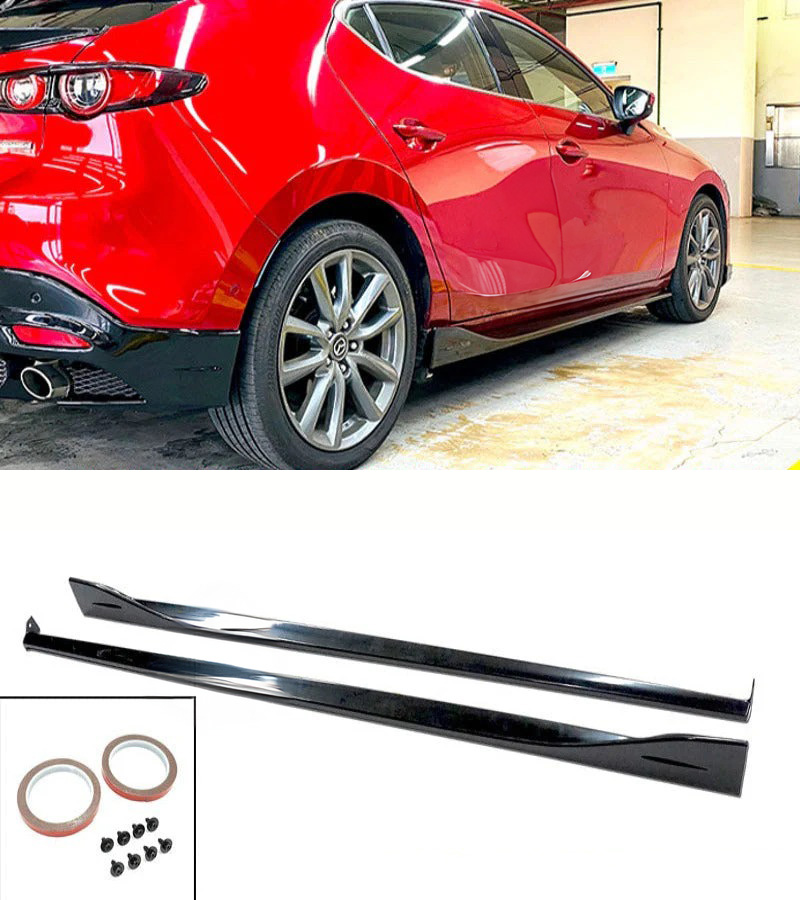 Image of ABS Dynamics Side Skirts Zwart ABS Plastic Mazda 3