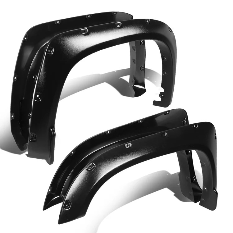 Image of ABS Dynamics Voor en Achter Scherm Verbreders Flat Black ABS Plastic Toyota Tundra