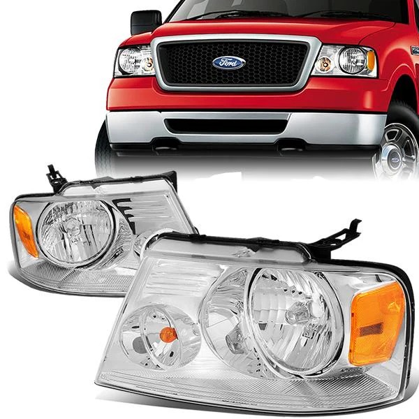 Image of SK-Import Koplampen Chrome Housing Heldere Lens Ford,Lincoln