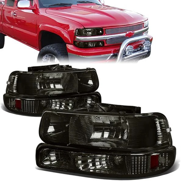 Image of SK-Import Koplampen Chrome Housing Smoke Glas Chevrolet Silverado,Suburban,Tahoe