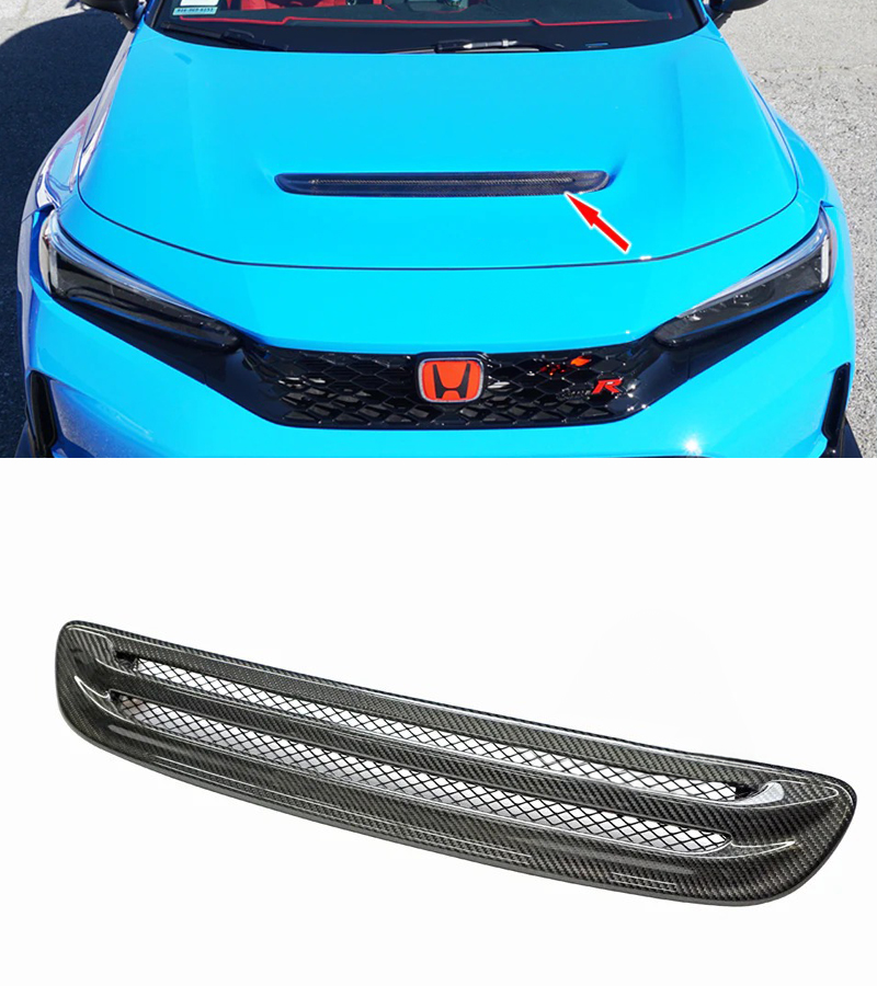 Image of CarbonWorks Motorkap Ventilatie Roosters Carbon Honda Civic