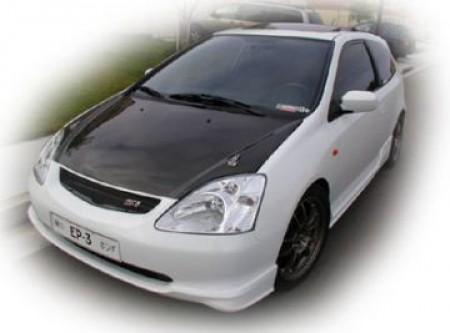 Image of Aerodynamics Motorkap OEM Style Carbon Honda Civic