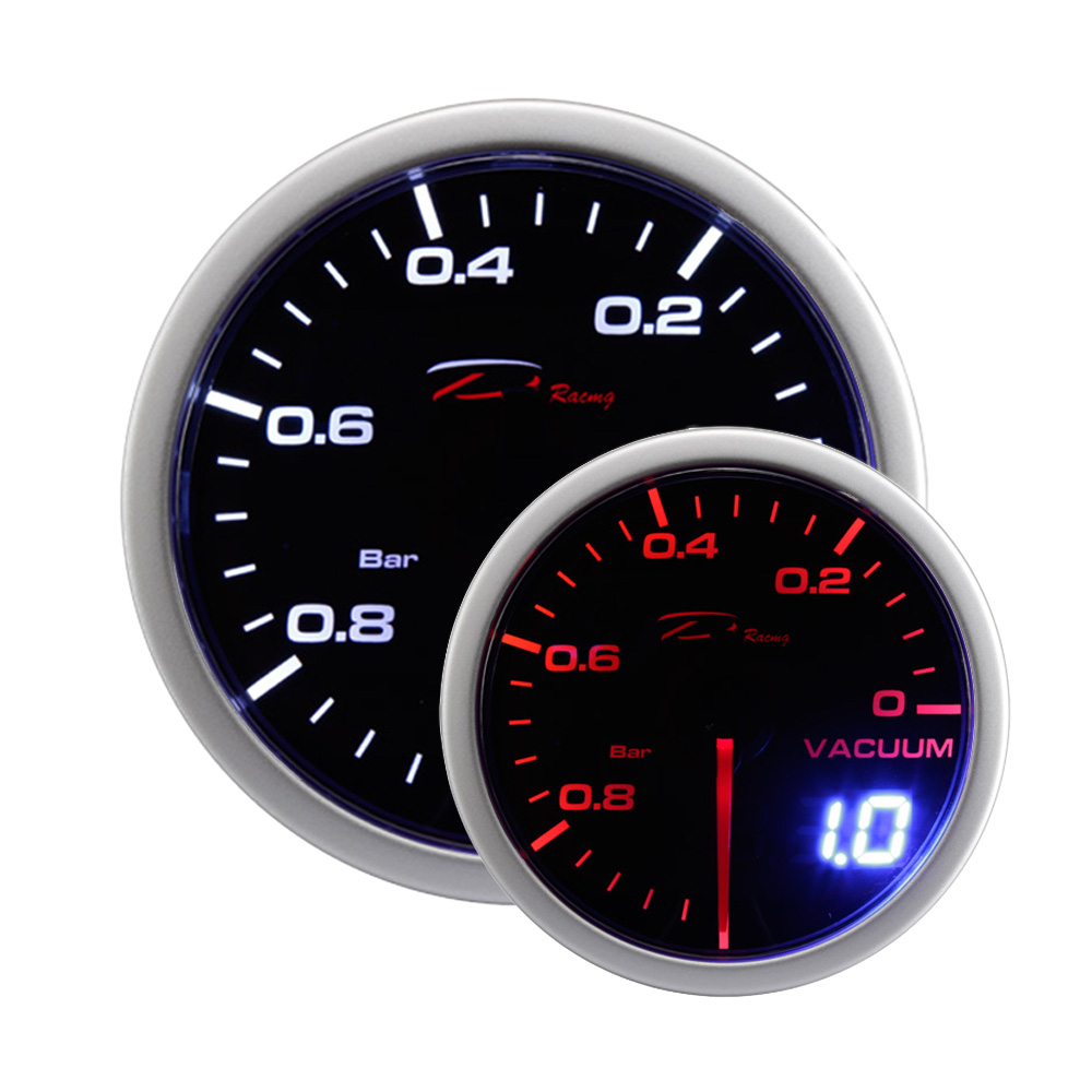 Image of Depo Racing Meter Dual View Series Zwart 52mm Vacuum