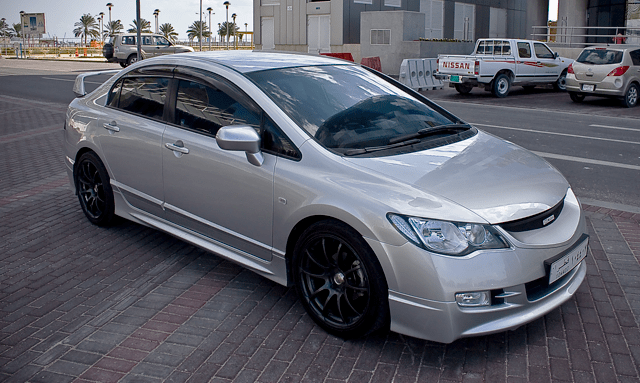 Image of SK-Import Side Skirts Mugen Style Zwart ABS Plastic Honda Civic