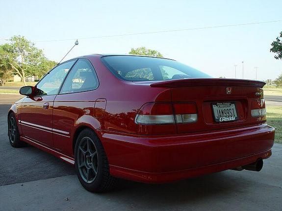 Image of PU Design Achter Bumper Lip CTR Style Zwart Polyurethane Honda Civic Facelift 1999-2001