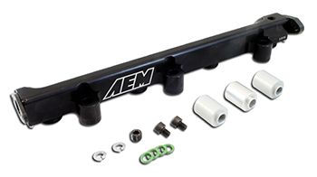 Image of AEM Brandstofrail High-Flow Zwart Aluminium Mitsubishi Eclipse