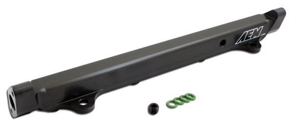 Image of AEM Brandstofrail High-Flow Zwart Aluminium Mitsubishi Lancer Evolution