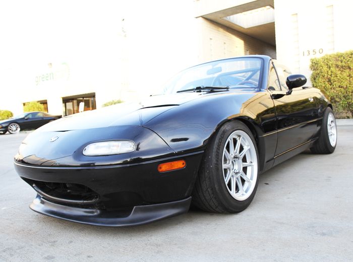 Image of PU Design Voor Bumper Lip GV Style Zwart Polyurethane Mazda MX-5