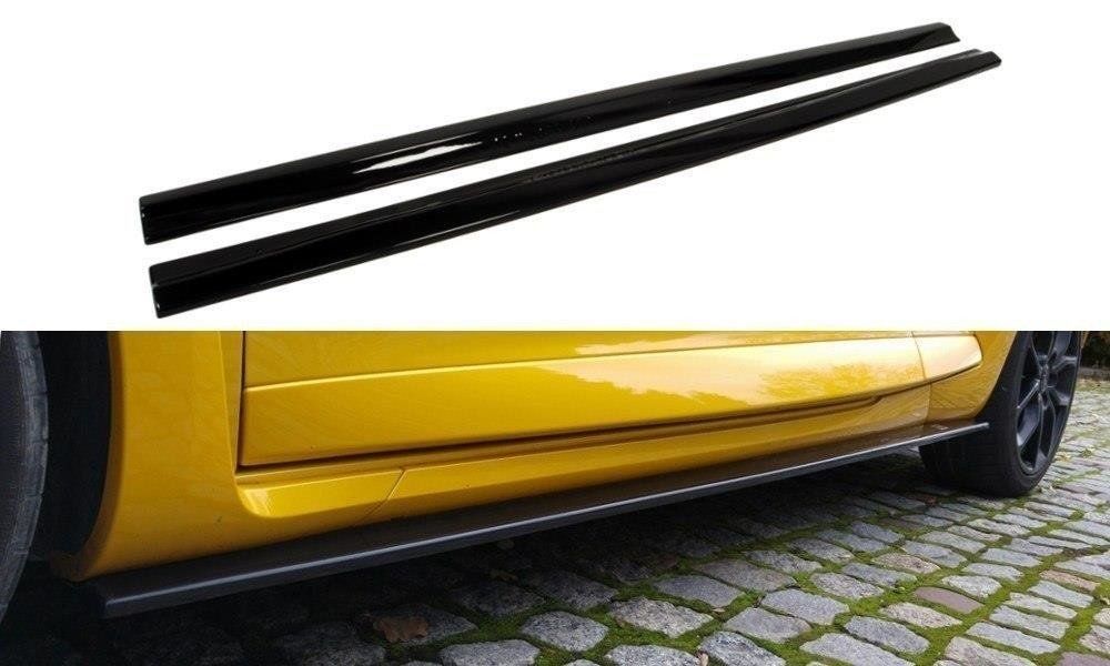 Image of Maxton Side Skirts Glanzend Zwart ABS Plastic Renault Mégane