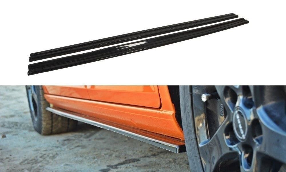 Image of Maxton Side Skirts Glanzend Zwart ABS Plastic Seat Leon Facelift