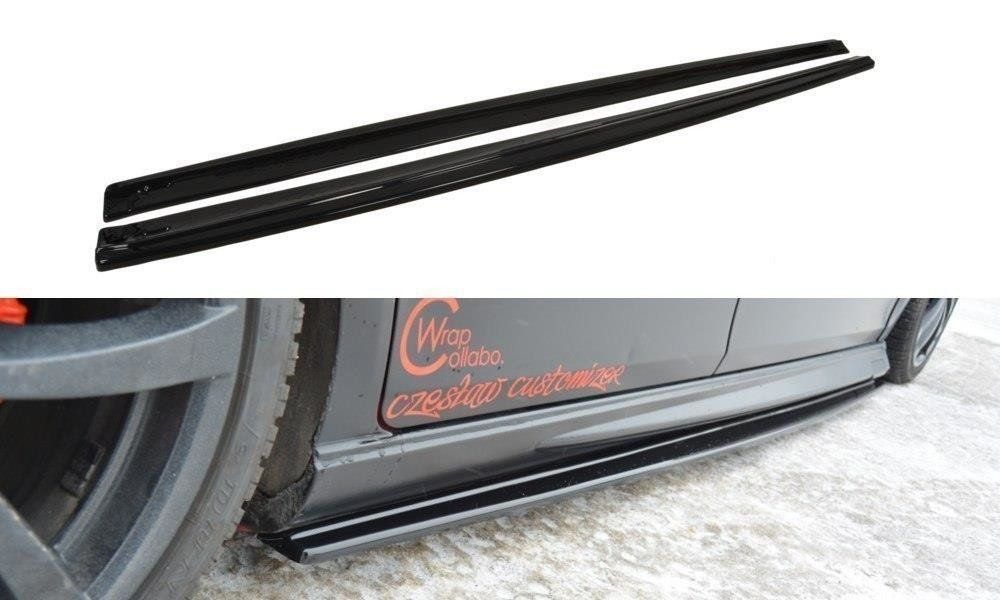 Image of Maxton Side Skirts Glanzend Zwart ABS Plastic Seat Leon